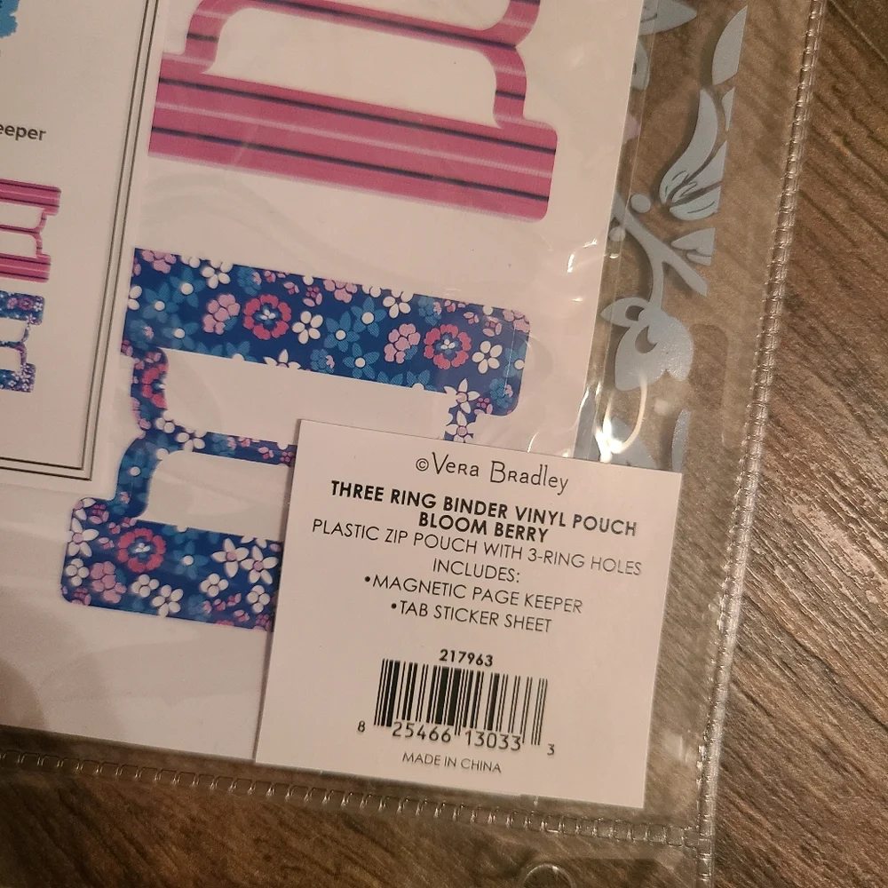 *SOLD* NEW Vera Bradley Bloom Berry Stationary Set Notebook Pen Cup Binder - Picture 14 of 16
